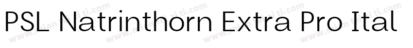 PSL Natrinthorn Extra Pro Italic字体转换